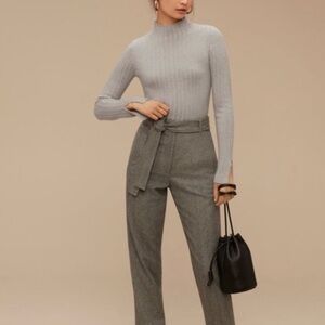 Aritzia Wilfred Merino Wool Bloy Sweater in Light Grey Size XXS